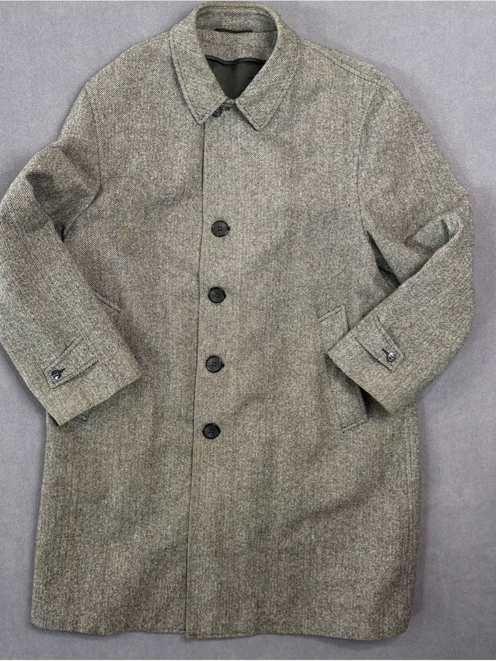 VTG Alligator Weatherstyle  Wool Blend Car Overcoat Men’s 38R